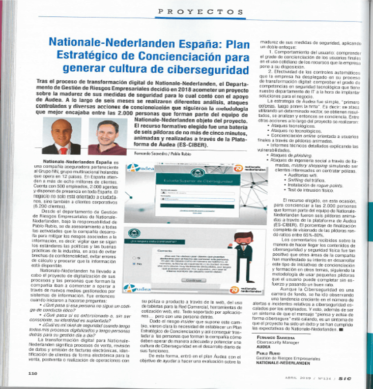Artículo publicado Revista SIC